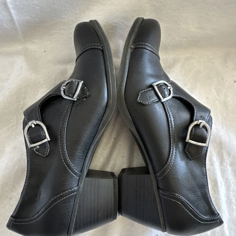 SOUL Naturalizer Keefer Pump Womens Size 7 M Black‎ Leather Monk Strap Mule